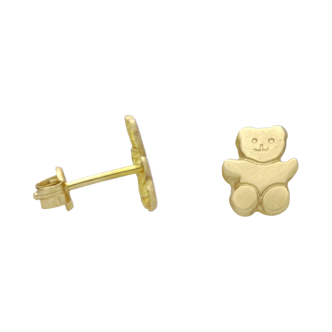 Broquel oso oro amarillo 14K