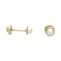 Broquel perla y bisel oro amarillo 14K