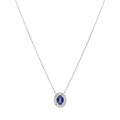 Collar dije zafiro y brillantes 14K