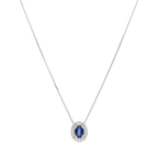 Collar dije zafiro y brillantes 14K