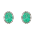 Broquel esmerladas 14K