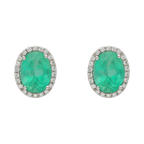 Broquel esmerladas 14K