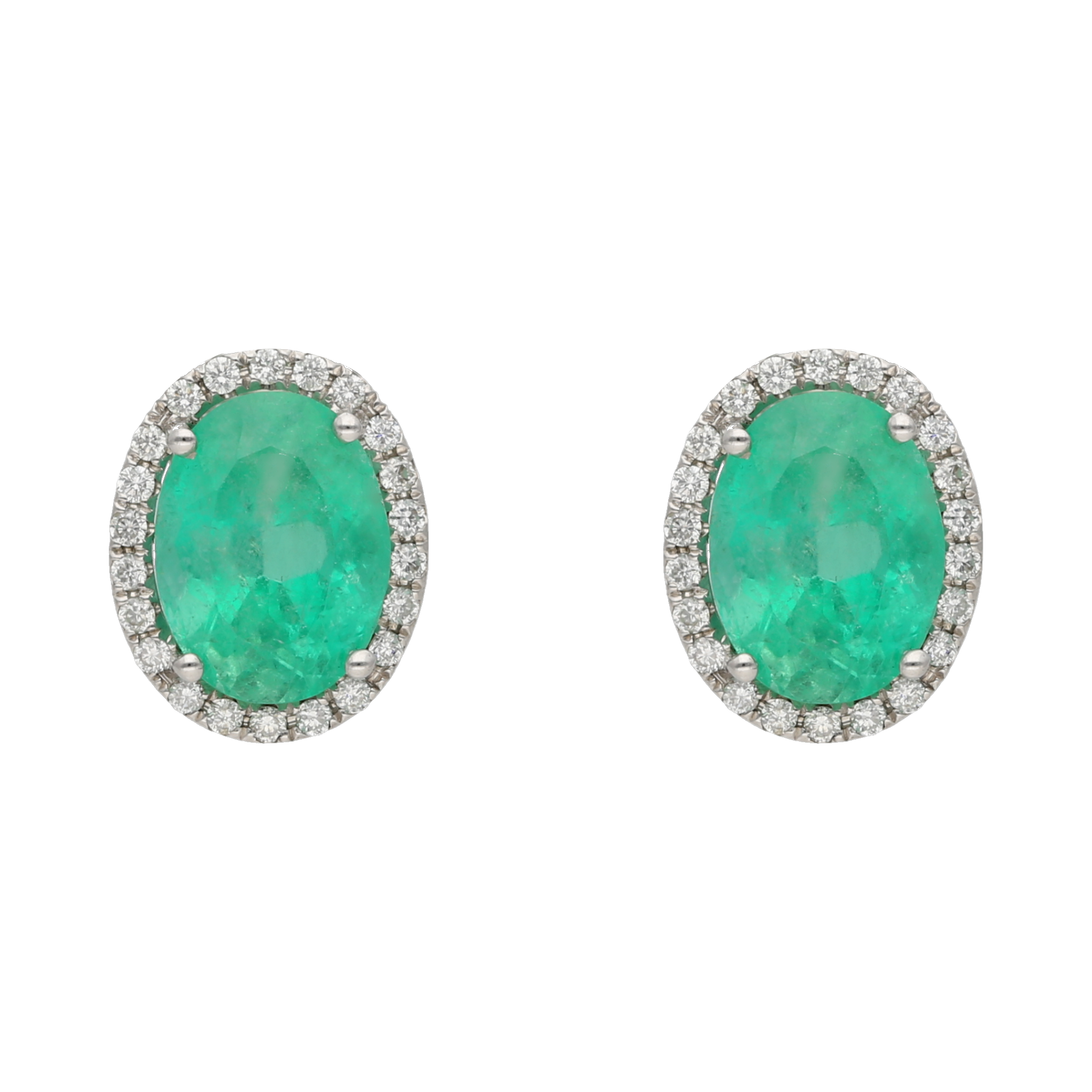 Broquel esmerladas 14K