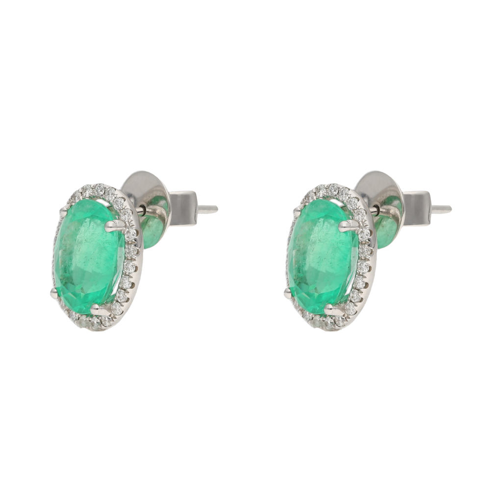 Broquel esmerladas 14K