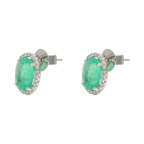 Broquel esmerladas 14K