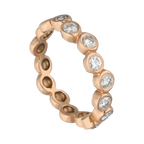 Churumbela oro rosa brillantes 14K