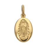 Medalla Virgen de Guadalupe oro amarillo 14K