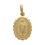 Medalla Virgen de Guadalupe oro amarillo 14K