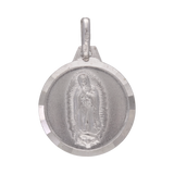 Medalla Virgen Guadalupe oro blanco 14K
