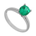 Anillo solitario esmeralda 14K