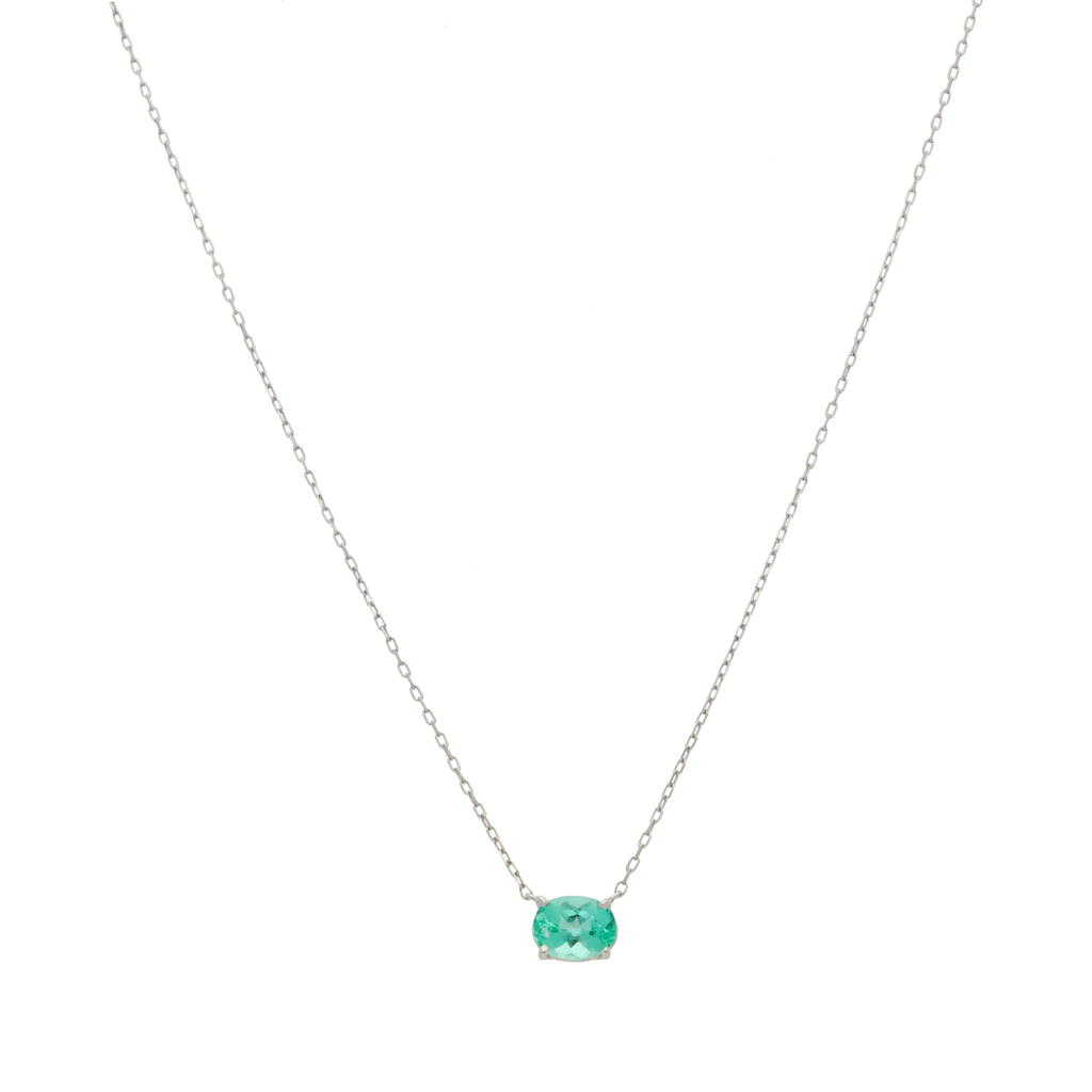 Collar dije esmeralda 14K
