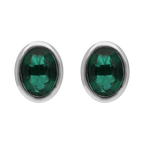 Broquel esmeraldas 14K