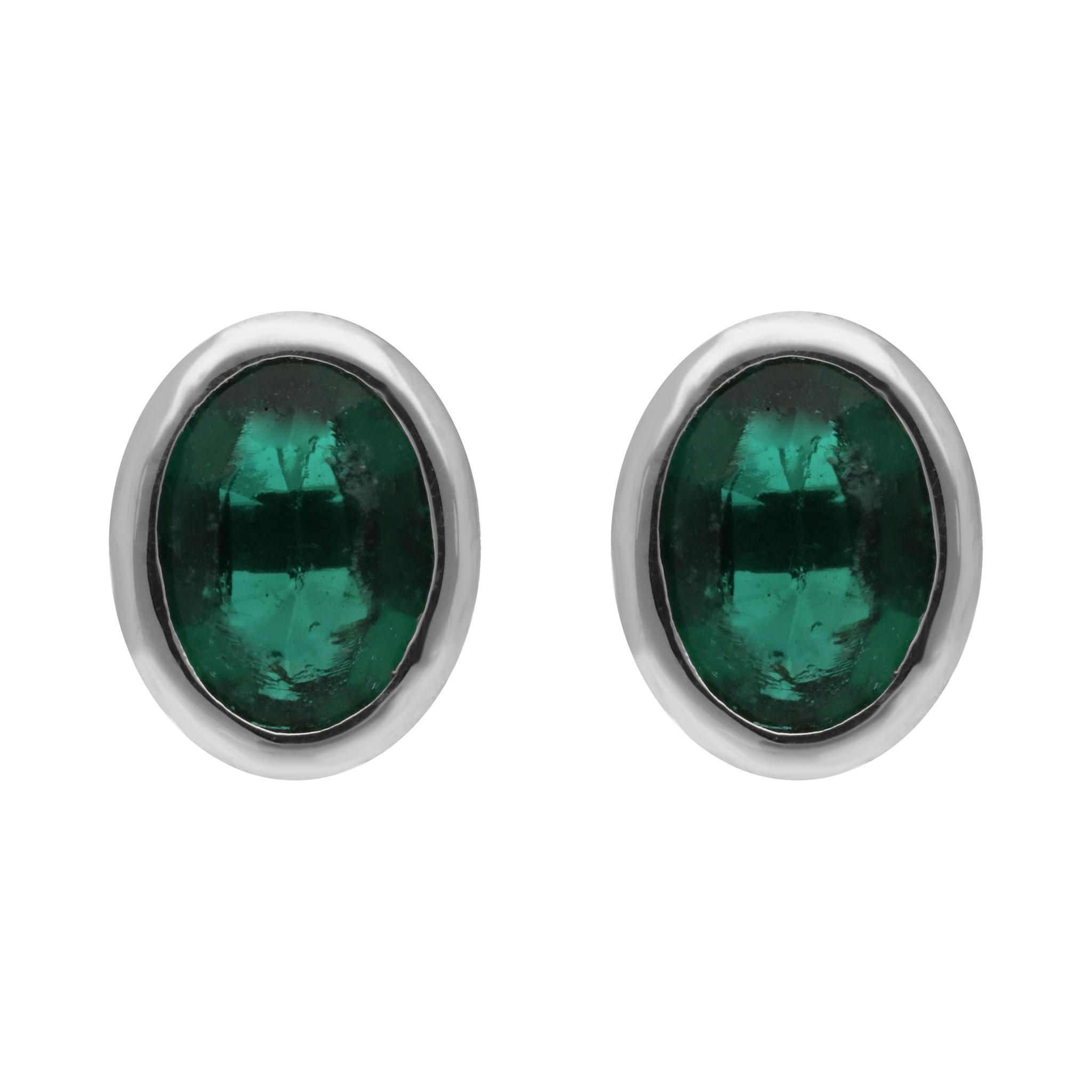 Broquel esmeraldas 14K