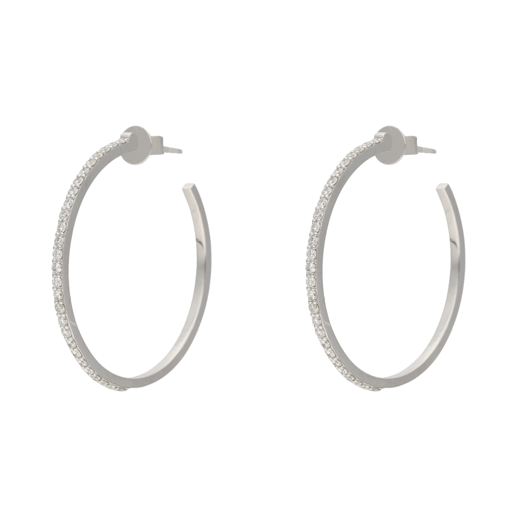 Arracadas grandes brillantes 14K