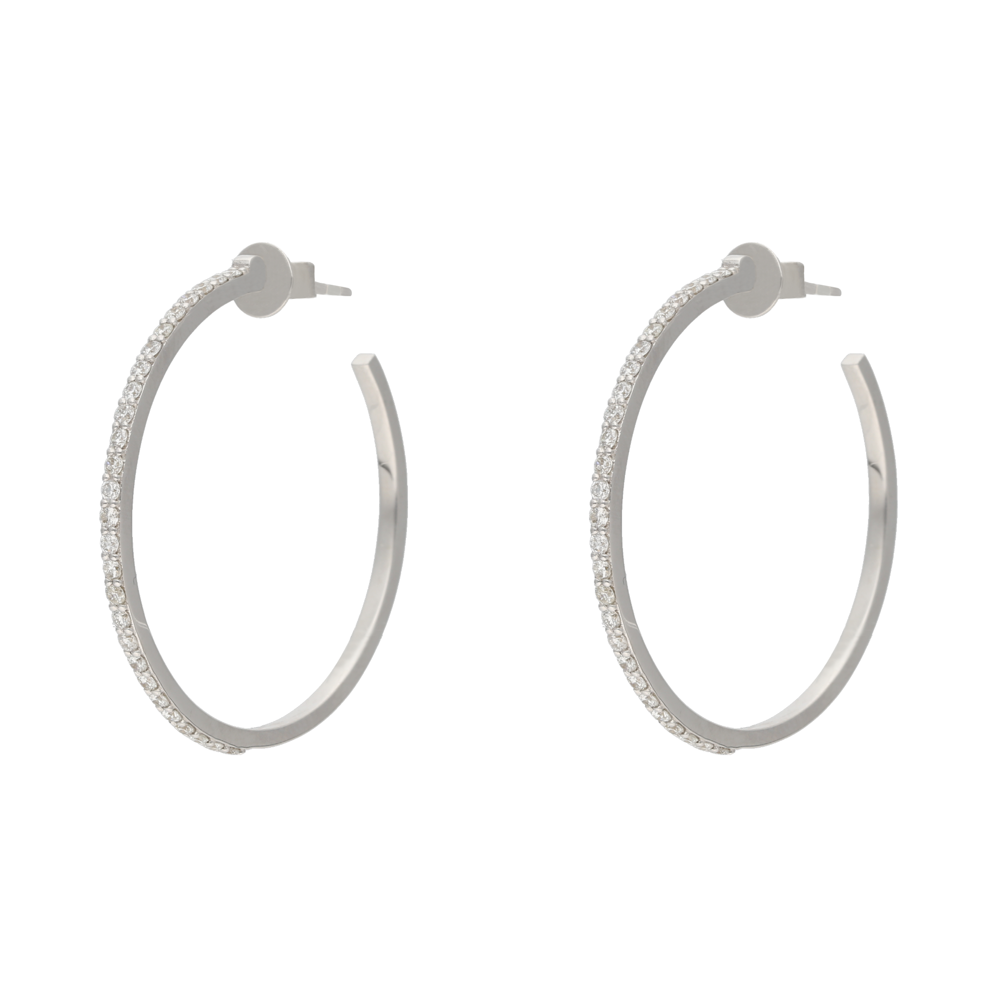 Arracadas grandes brillantes 14K