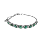 Pulsera esmeraldas 18K
