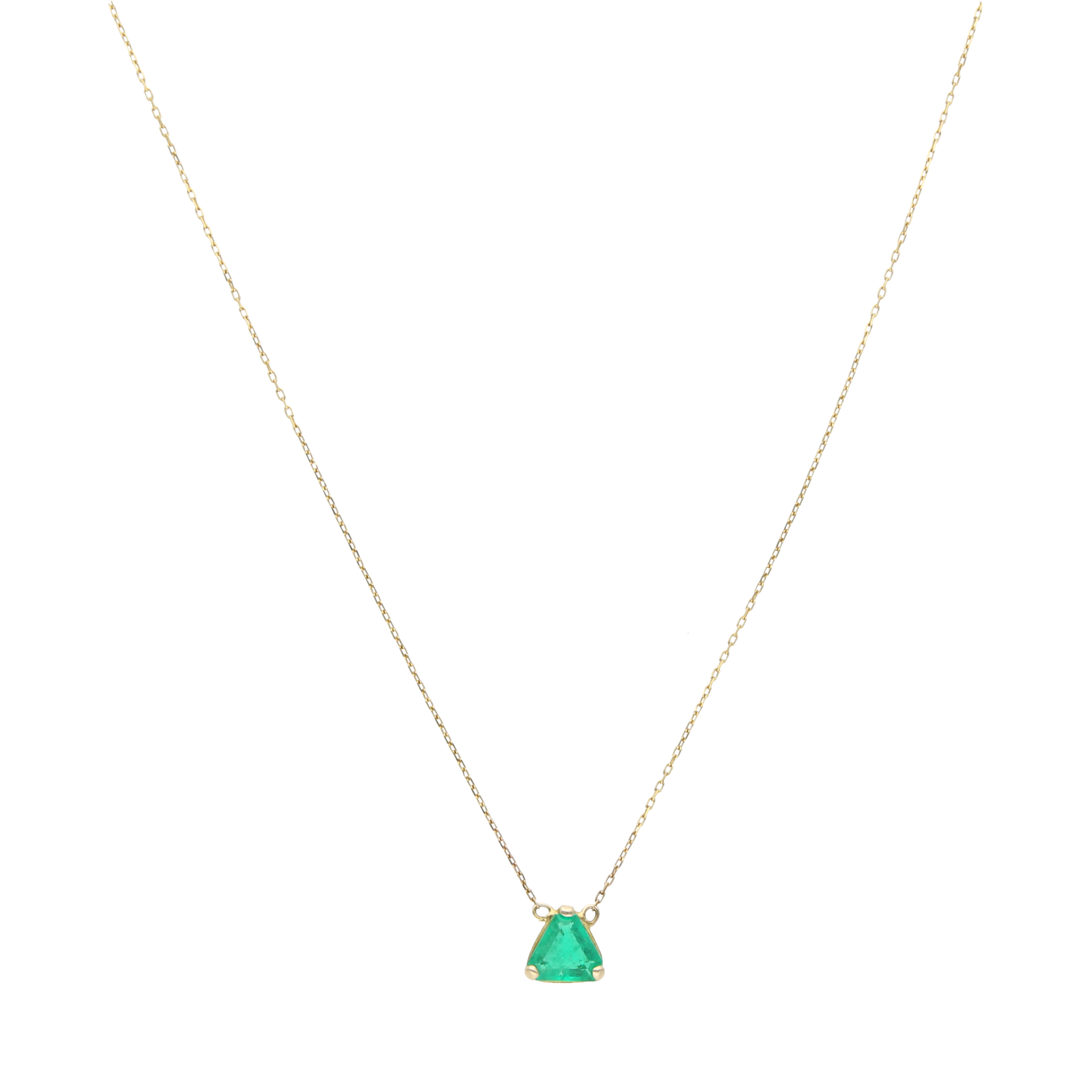 Collar dije esmeralda 14K
