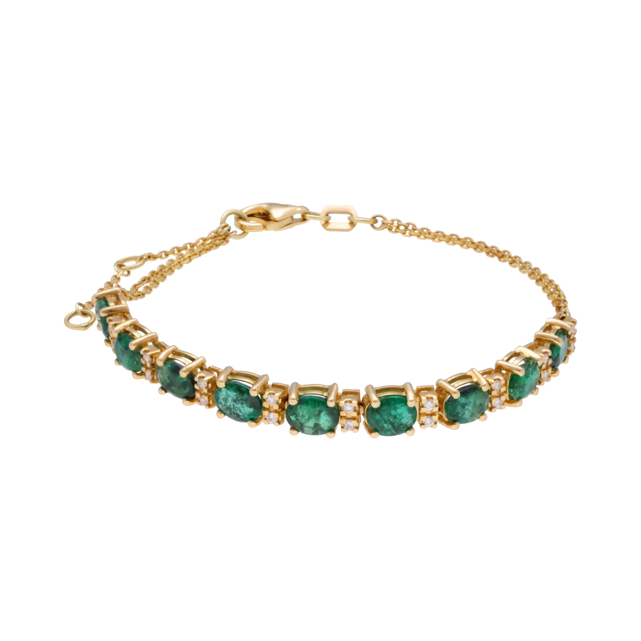 Pulsera esmeraldas 18K