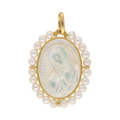Medalla Guadalupe madre perla 14K