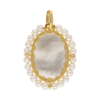 Medalla Guadalupe madre perla 14K