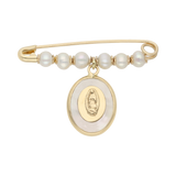 Seguro perlas medalla madre perla Virgen Guadalupe