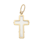 Cruz madre perla 14K