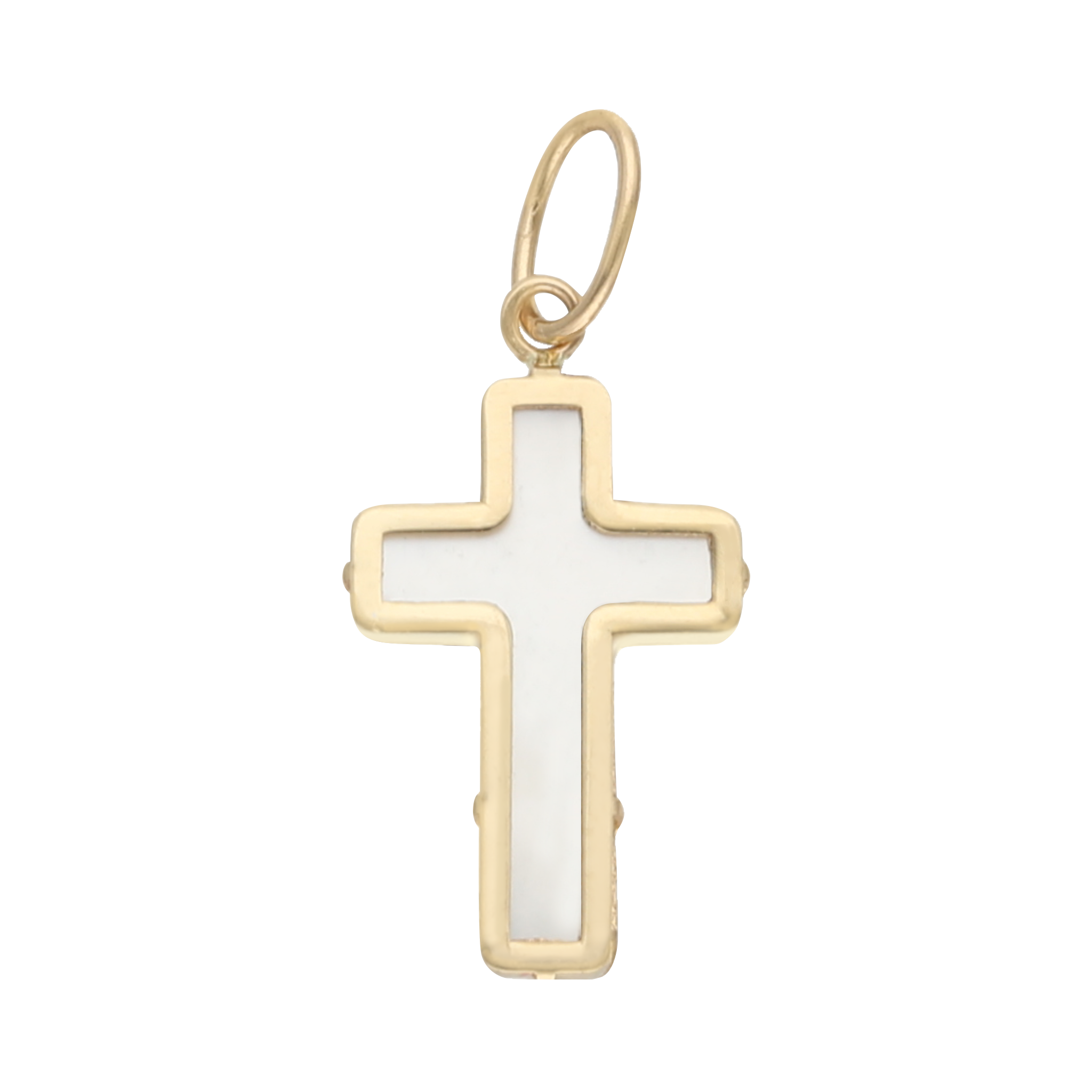 Cruz madre perla 14K