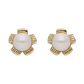 Broquel flor perla 14K