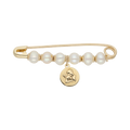 Seguro perlas medalla mini angel 14K