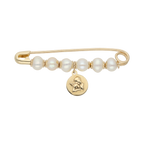 Seguro perlas medalla mini angel 14K
