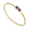 Anillo super delgado piedra color 14K