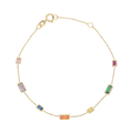 Pulsera piedras colores 14K