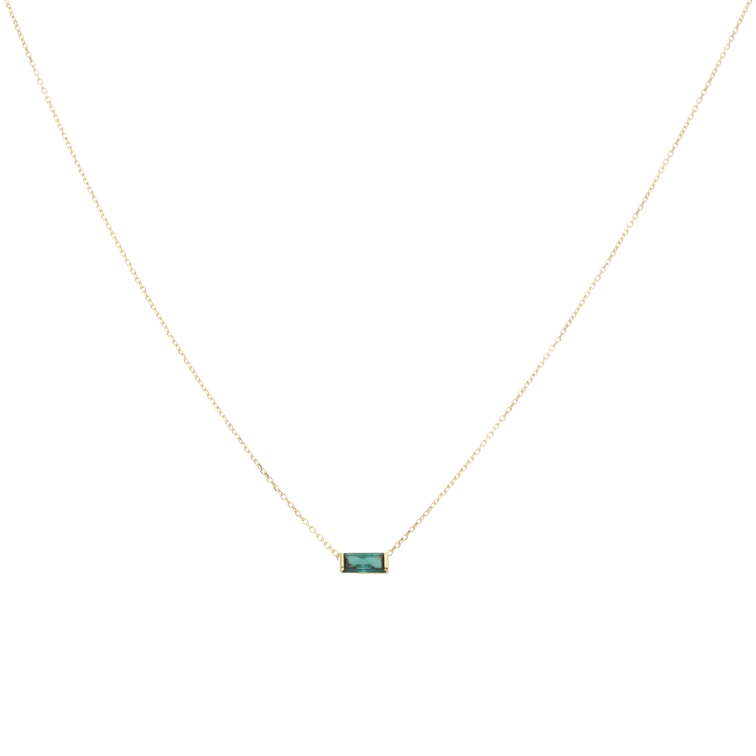 Collar piedra color 14K