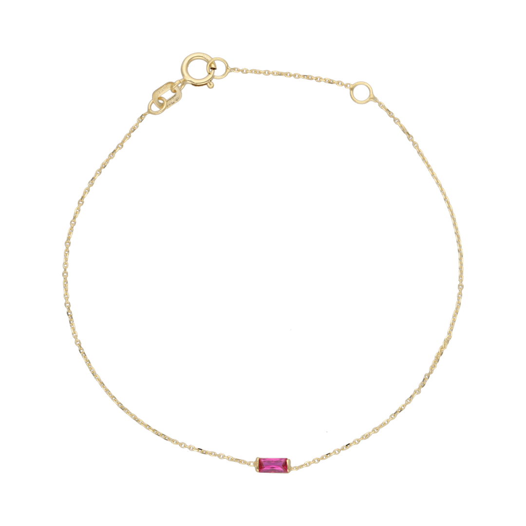 Pulsera piedra color 14K