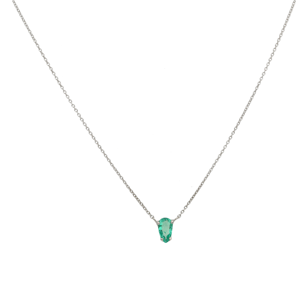 Collar dije esmeralda 14K