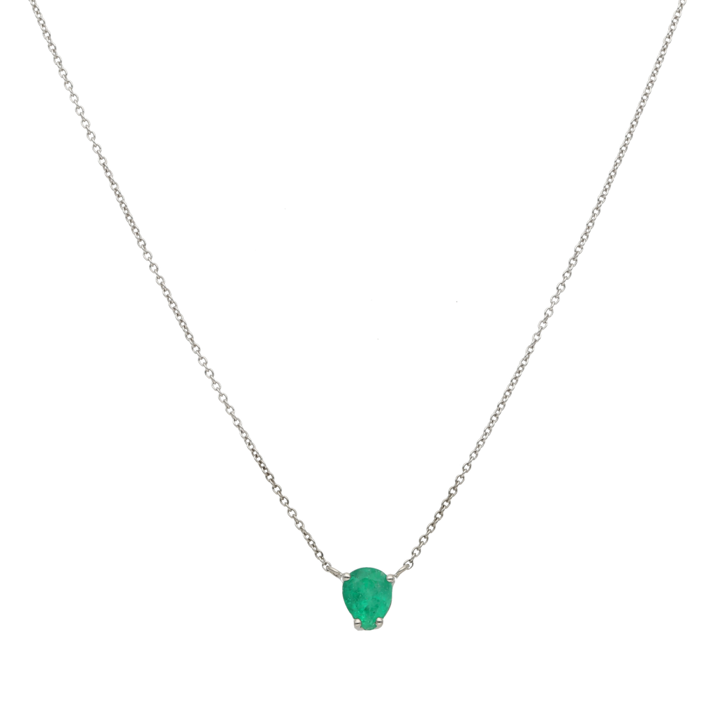 Collar dije esmeralda 14K
