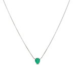 Collar dije esmeralda 14K
