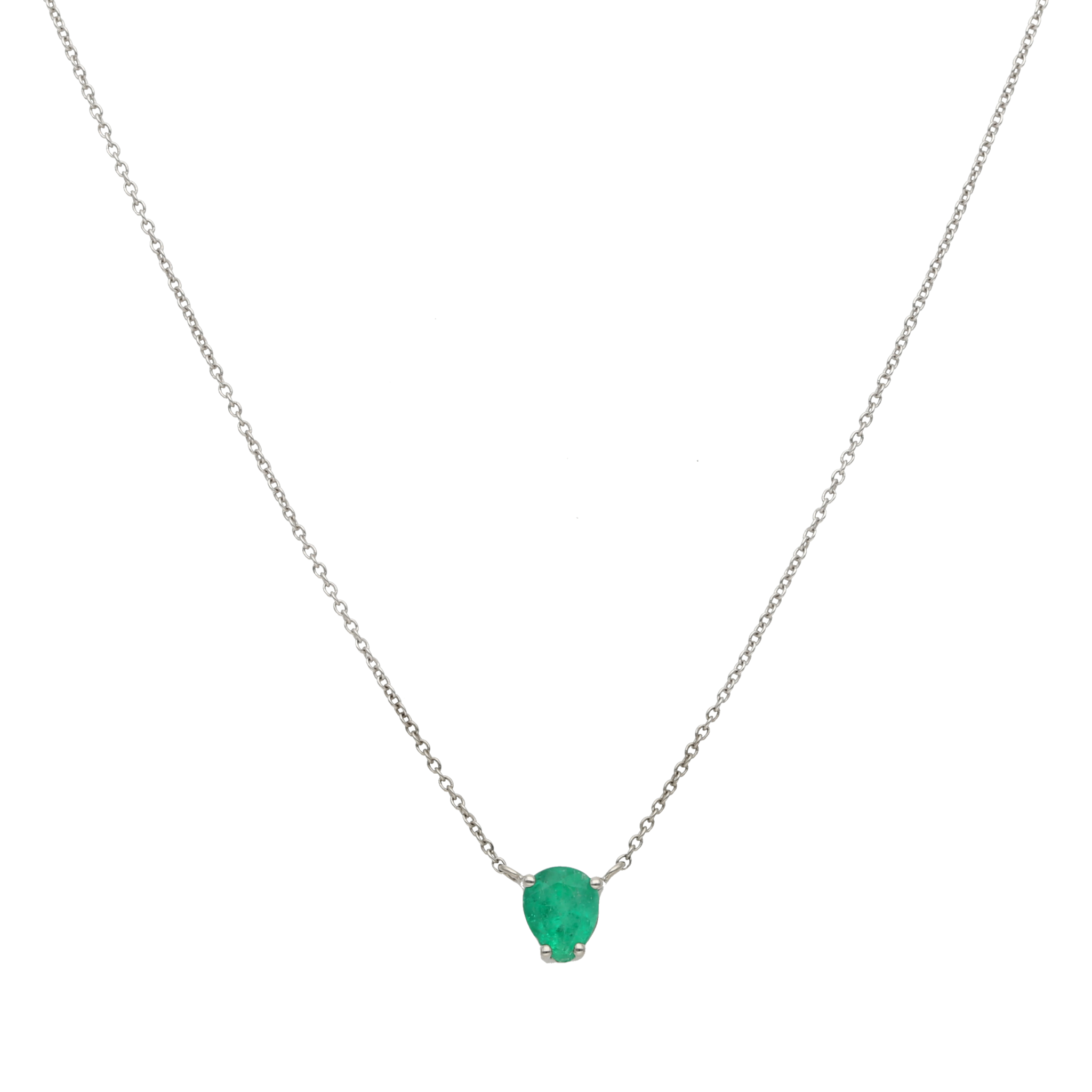 Collar dije esmeralda 14K