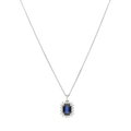 Collar zafiro y brillantes 14K