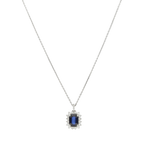 Collar zafiro y brillantes 14K