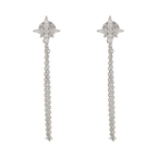 Broquel estrella brillantes cadena colgante 14K