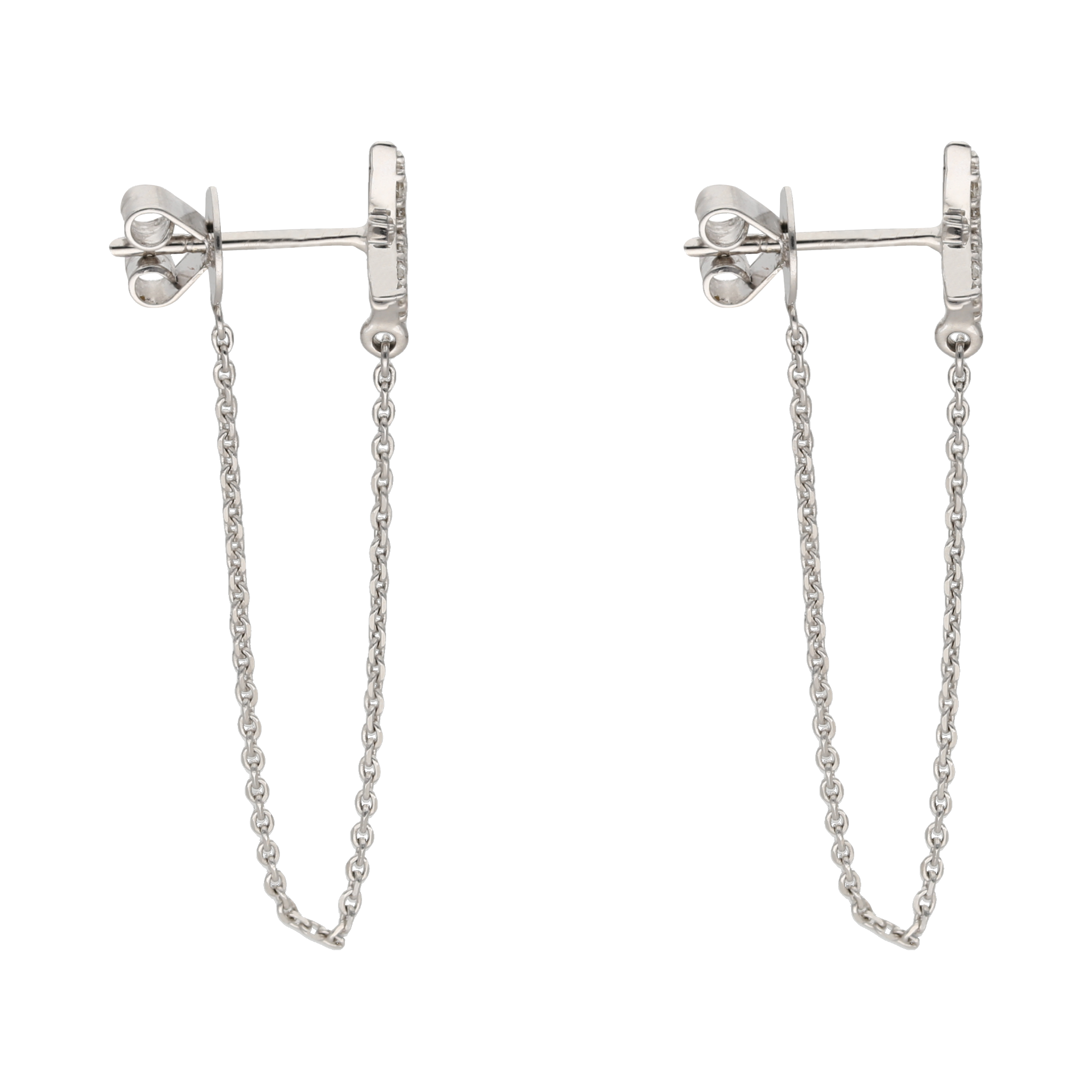 Broquel estrella brillantes cadena colgante 14K