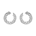 Aretes caracol diamantes 18K