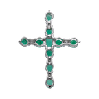 Cruz esmeraldas y diamantes 18K