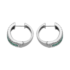 Arracadas esmeraldas y diamantes 18K