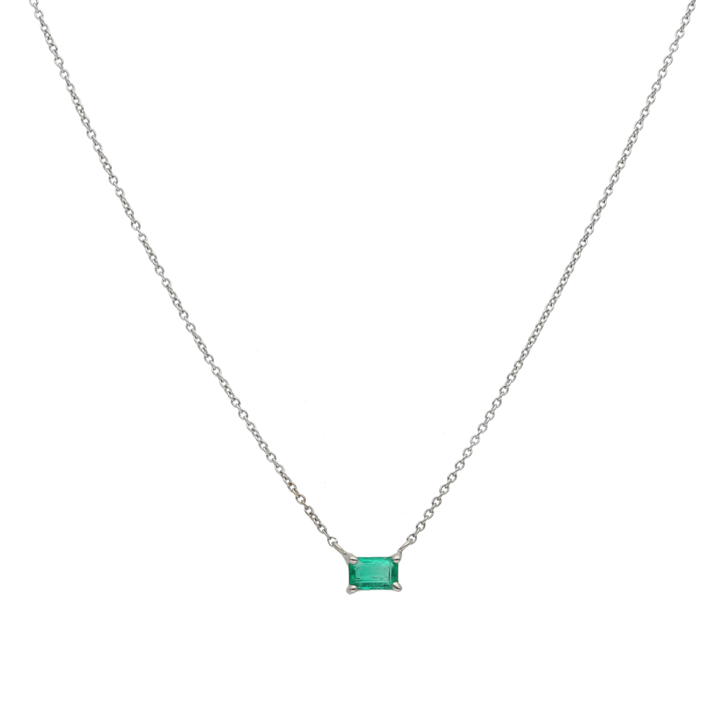 Collar dije esmeralda 14K