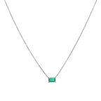 Collar dije esmeralda 14K