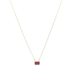 Collar dije rubí 14K