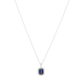 Collar zafiro y brillantes 14K