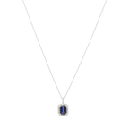 Collar zafiro y brillantes 14K